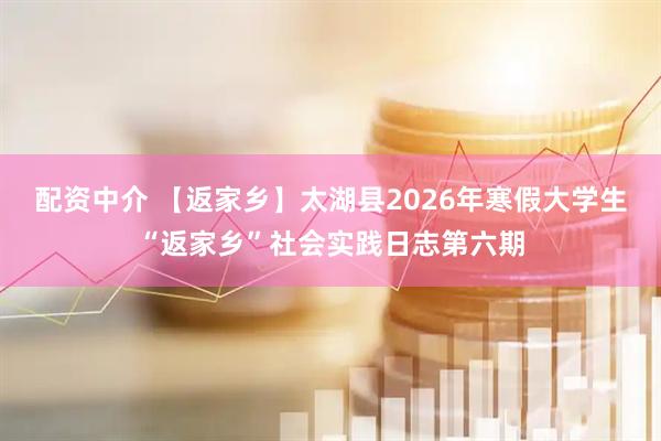 配资中介 【返家乡】太湖县2026年寒假大学生“返家乡”社会实践日志第六期